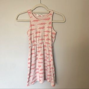 Girls Sleeveless Pink Alligator Dress